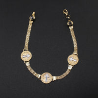 Real 10K Gold Coin Bracelet