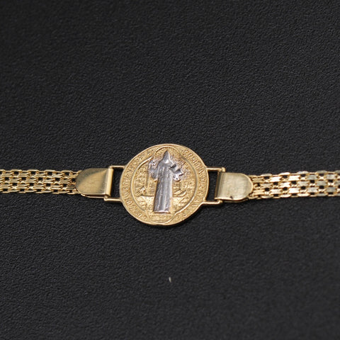 Real 10K Gold Coin Bracelet