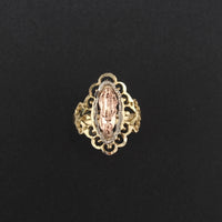 Anillo de la Virgen María de oro auténtico de 10 quilates
