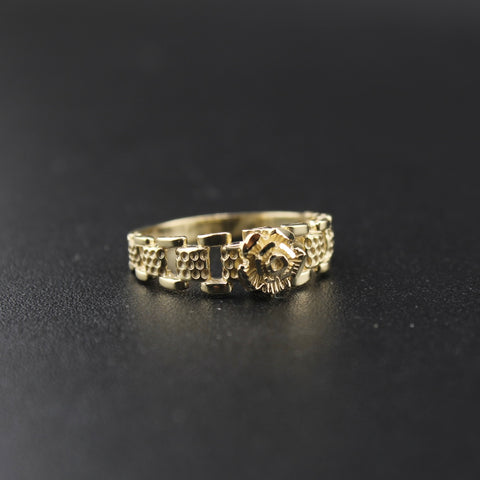 Real 10K Gold Rose Ring