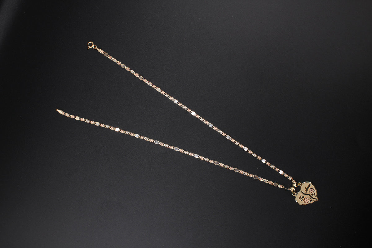 10K Heart Te Amo Pendant with Chain - alternate view - ICEbyAK