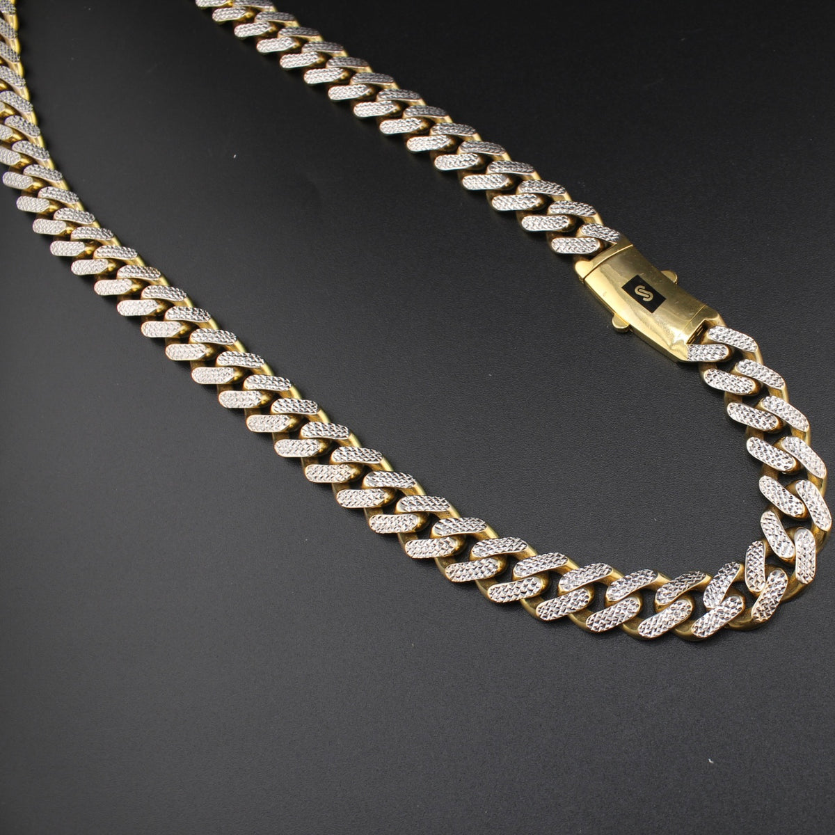 Real 10K Gold Cuban Monoco Chain