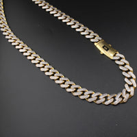 Real 10K Gold Cuban Monoco Chain