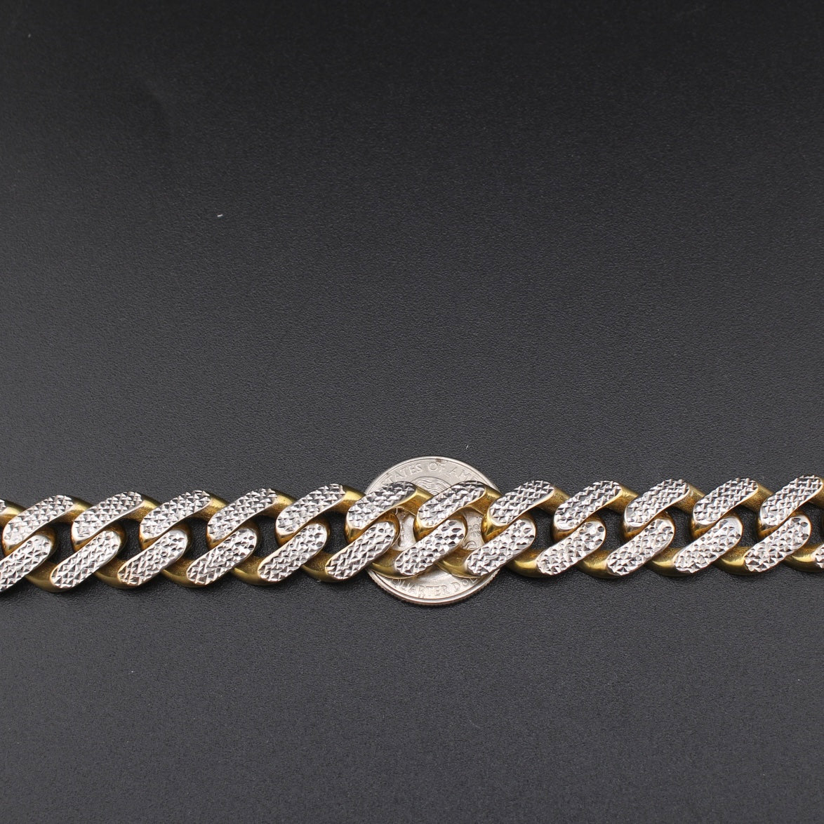 Real 10K Gold Cuban Monoco Chain