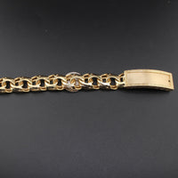 Pulsera de identidad Chino de oro de 14 quilates auténtico