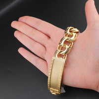 Pulsera de identidad Chino de oro de 14 quilates auténtico