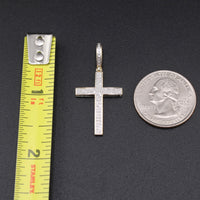 Real 10K Gold Diamond Cross Pendant