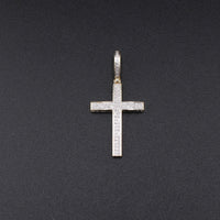 Real 10K Gold Diamond Cross Pendant