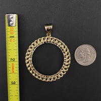 Bisel de moneda de oro auténtico de 10 quilates
