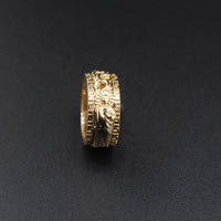 Anillo Chino Giratorio de Oro de 10K Genuino con San Judas Tadeo