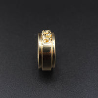 Anillo Giratorio Chino de Oro de 10K Auténtico