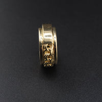 Anillo Giratorio Chino de Oro de 10K Auténtico