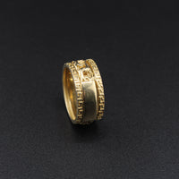 Anillo Chino Giratorio de Oro de 10K Auténtico