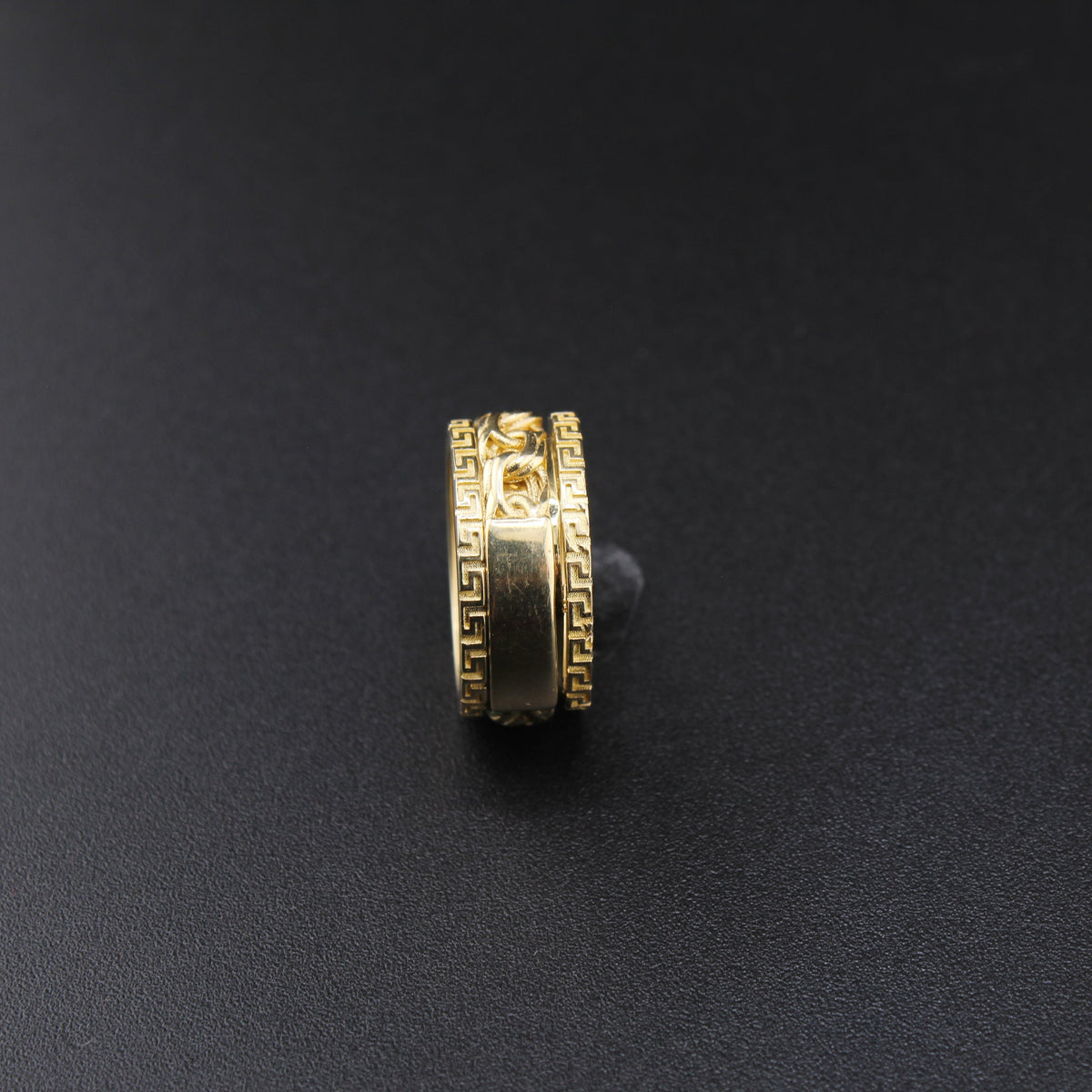 Anillo Chino Giratorio de Oro de 10K Auténtico
