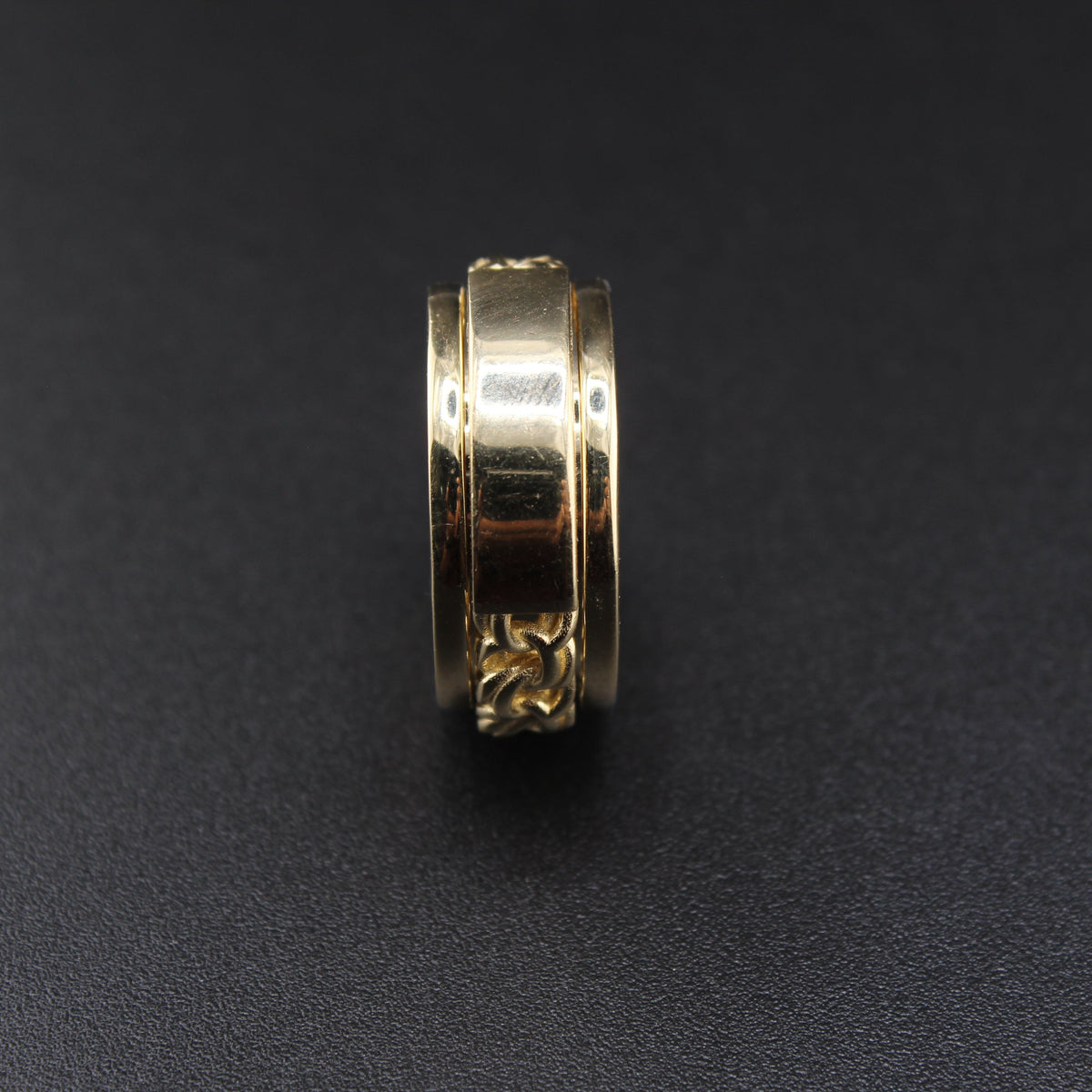 Real 10K Gold Spinning Chino ID Ring