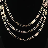 Oro Figaro Tricolor de 14K auténtico