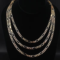 Oro Figaro Tricolor de 14K auténtico