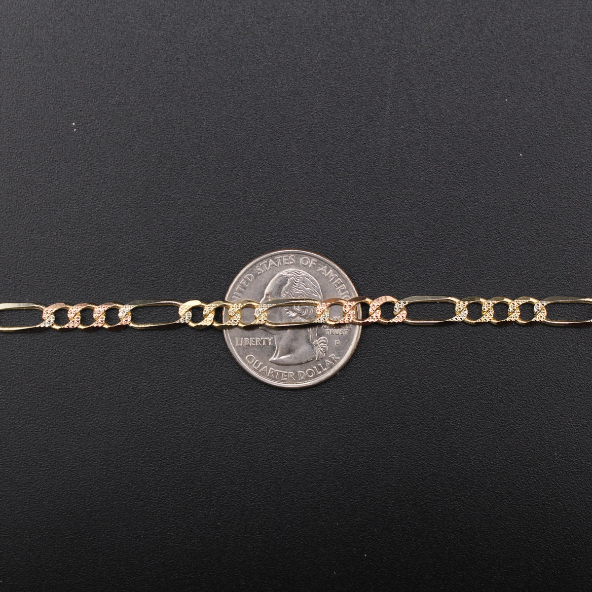 Oro Figaro Tricolor de 14K auténtico