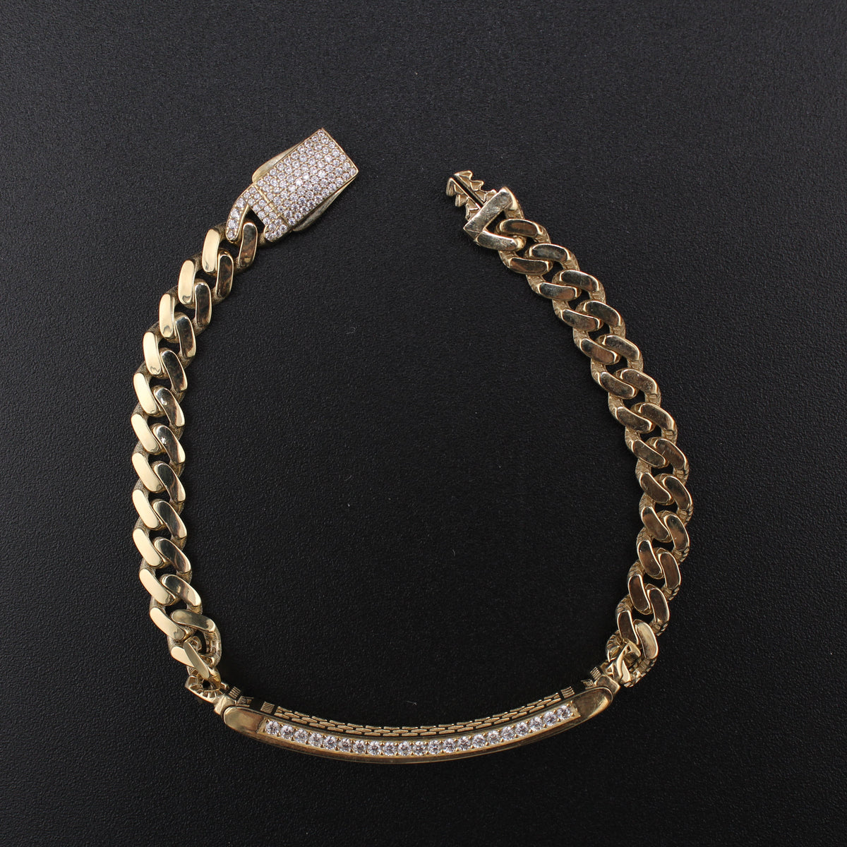 Real 10K Gold Cuban ID Bracelet
