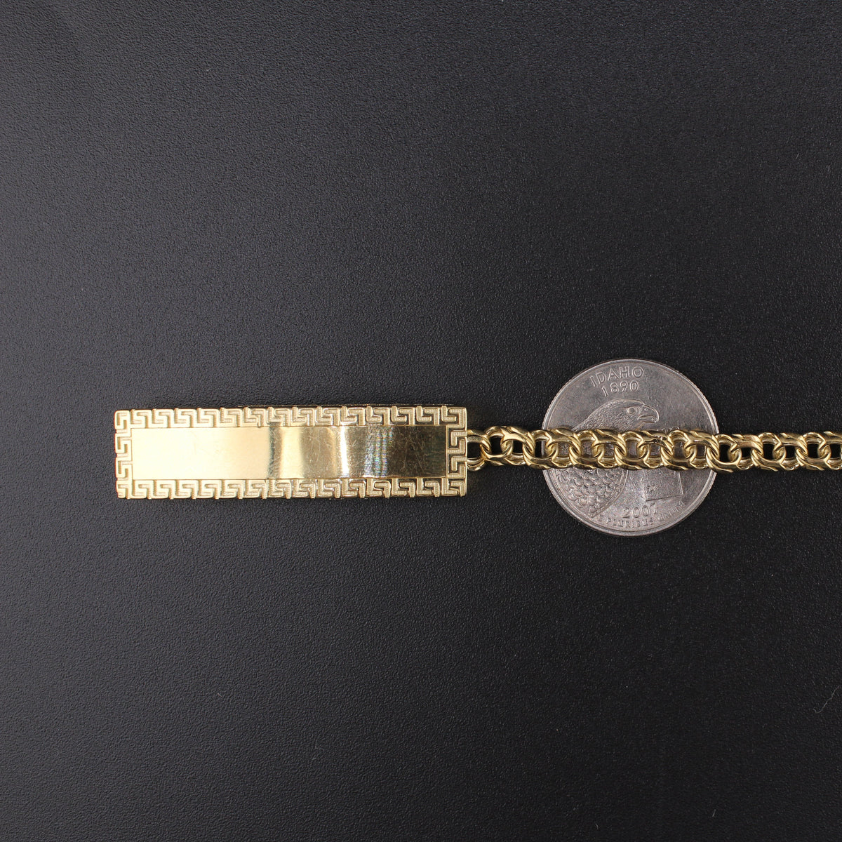 Pulsera Chino de Oro de 10K auténtico