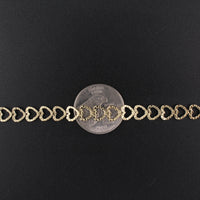 Real 10K Gold Heart Nugget Bracelet