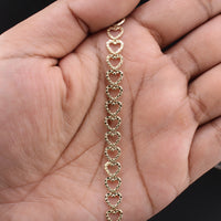 Real 10K Gold Heart Nugget Bracelet