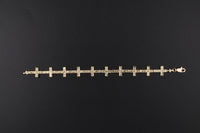 Real 10K Gold Cross Nugget Bracelet
