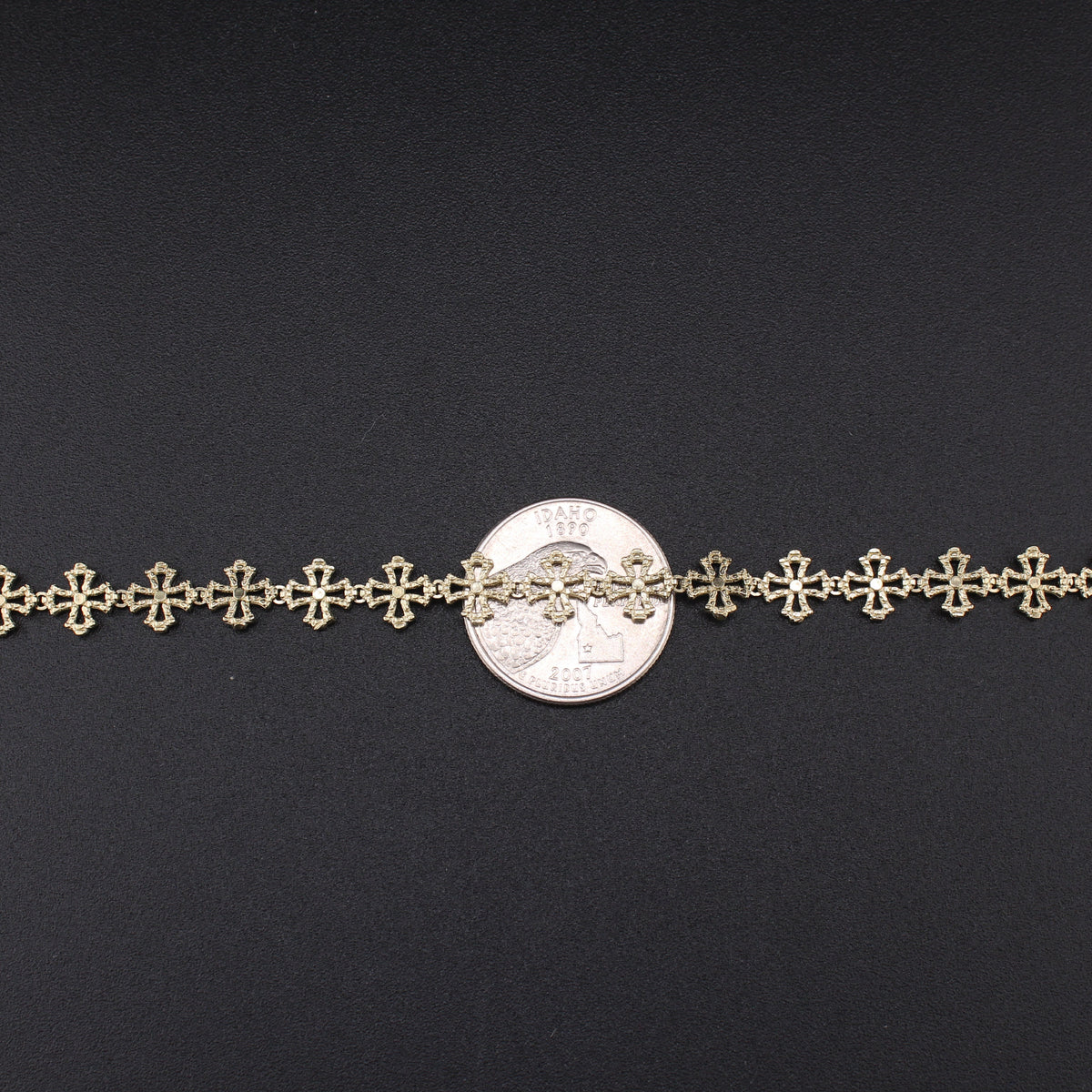 Real 10K Gold Cross Bracelet