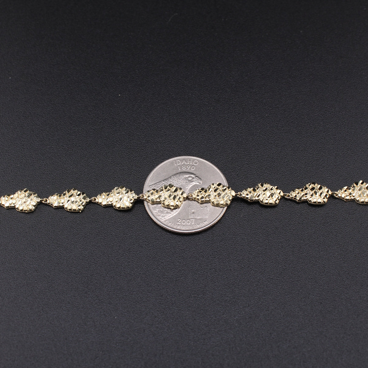 Real 10K Gold Nugget Bracelet