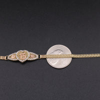 Pulsera de Quinceañera de Oro Real de 14K