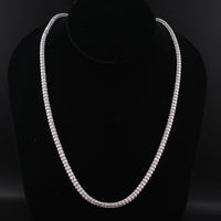 Real 10K White Gold Ice Chain