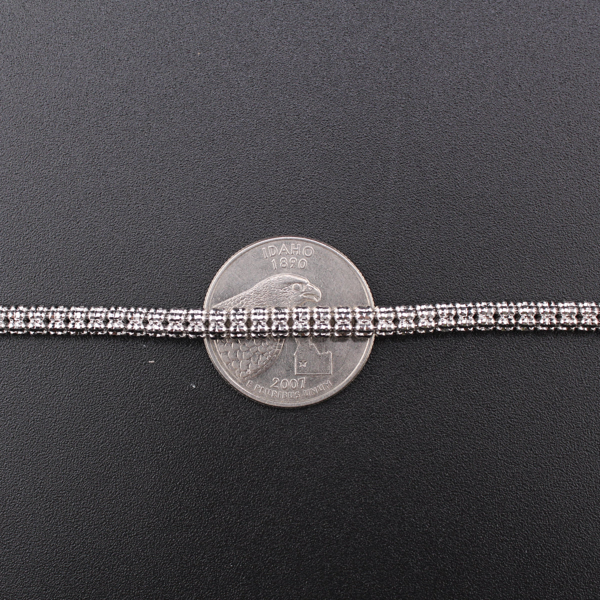 Real 10K White Gold Ice Chain