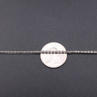 Cadena de hielo de oro blanco 10K auténtico