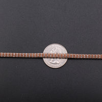 Cadena de oro rosa de 10K auténtico