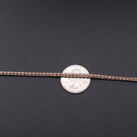 Cadena de oro rosa de 10K auténtico