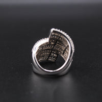 Real 10K Gold Diamond Spiral Ring