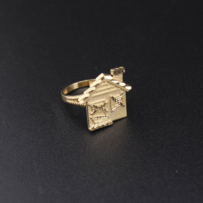 Real 10K Gold Trap House Ring