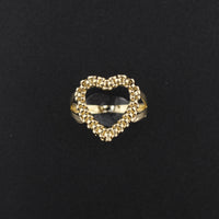 Real 10K Gold Heart-Shaped Ring