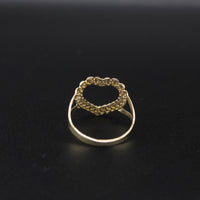 Real 10K Gold Heart-Shaped Ring
