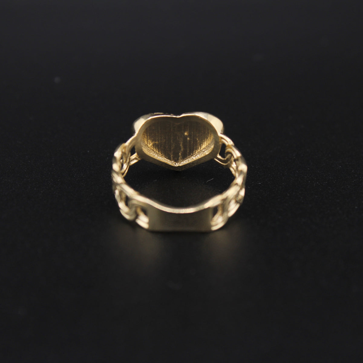 Anillo Corazón de Oro de 10K auténtico