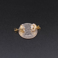 Real 10K Gold Diamond Ear Ring