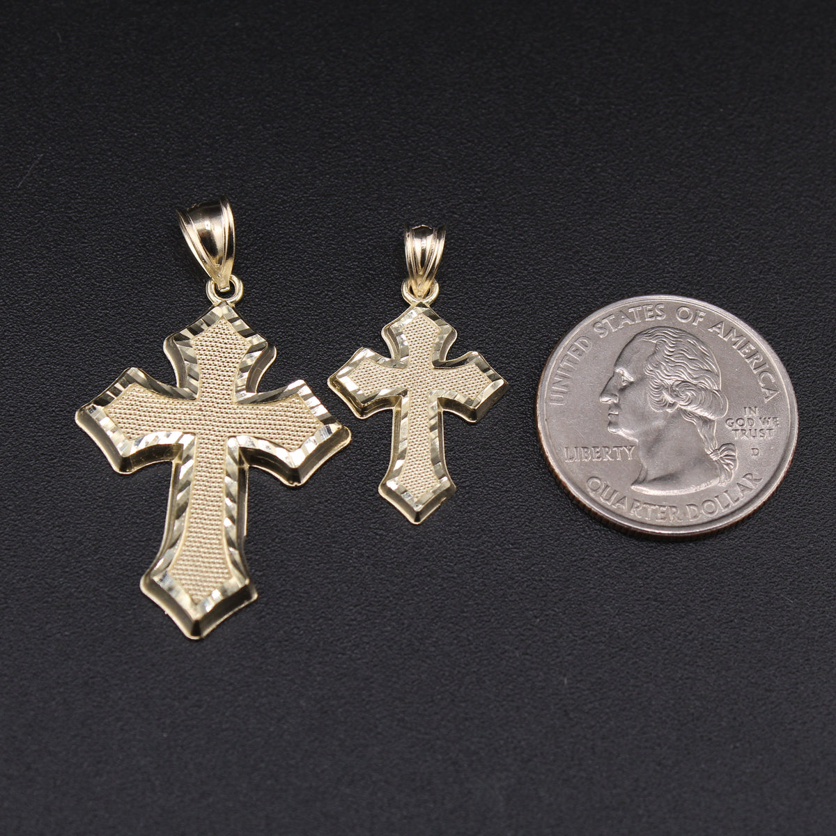 Real 10K Gold Cross Pendant