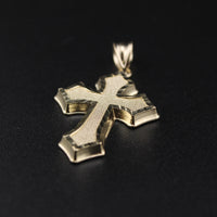 Real 10K Gold Cross Pendant