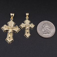Real 10K Gold Cross Crucifix Pendant