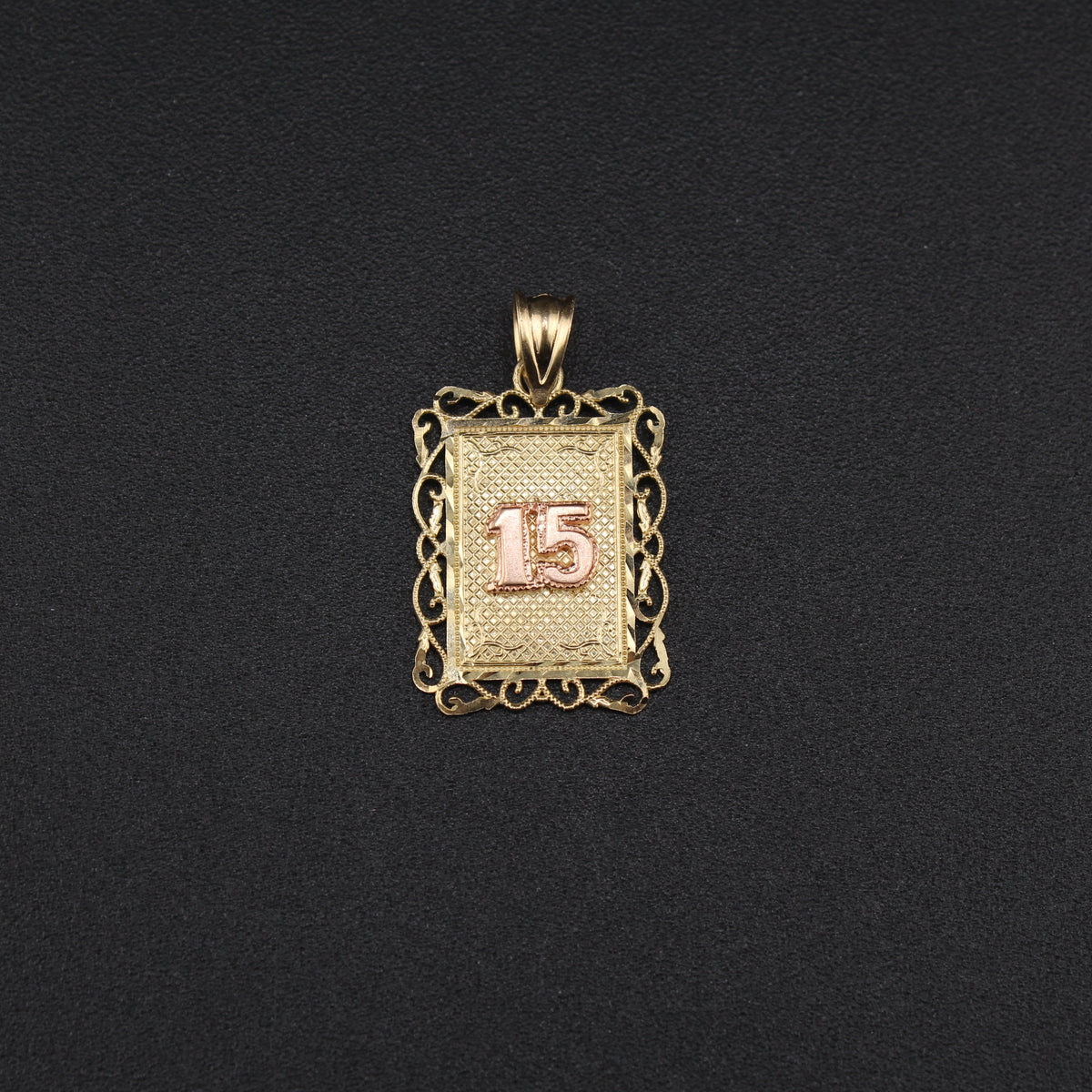 Real 10K Gold Quinceañera 15 Charm