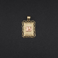 Real 10K Gold Quinceañera 15 Charm