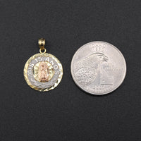 Real 10K Gold Quinceañera Mis 15 Años Pendant