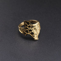 Anillo de oro de 14 quilates con pepita de Texas
