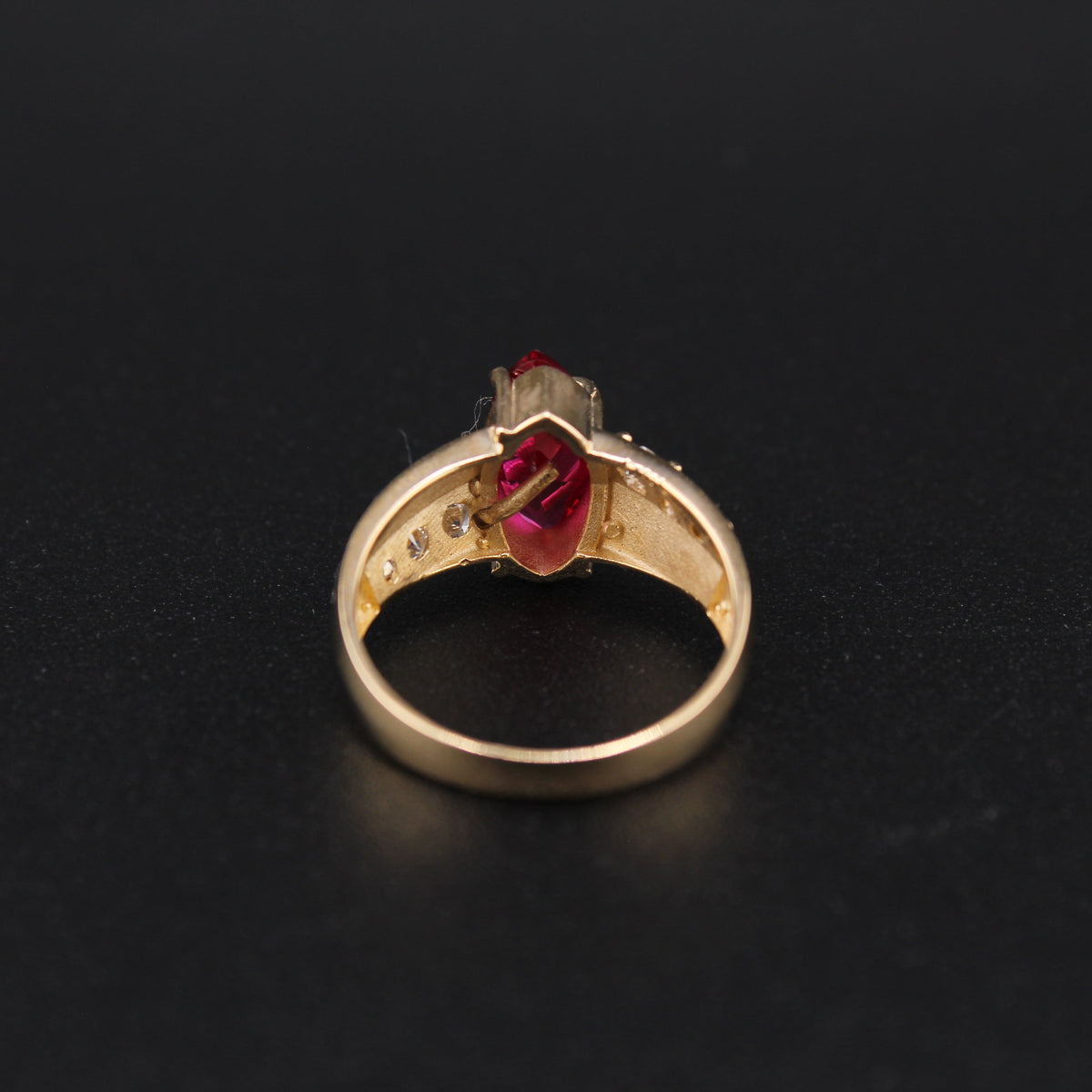 Anillo de clase de oro de 14 quilates con piedra de nacimiento - 2026