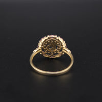 Anillo de quinceañera de oro rosa macizo de 14K